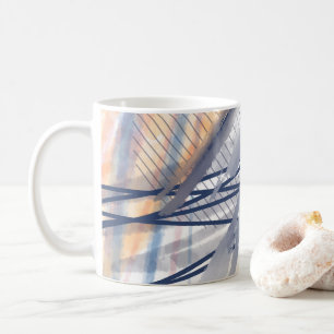 Caneca De Café Arte Moderna Abstrata Pinceladas