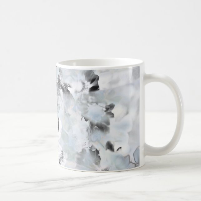 Caneca De Café Arte moderna abstrato, branca e negra (Direita)