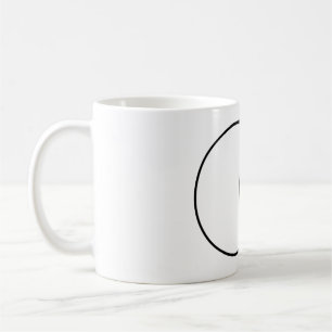Caneca De Café Arte Moderna de Círculo Quadrado Abstrato