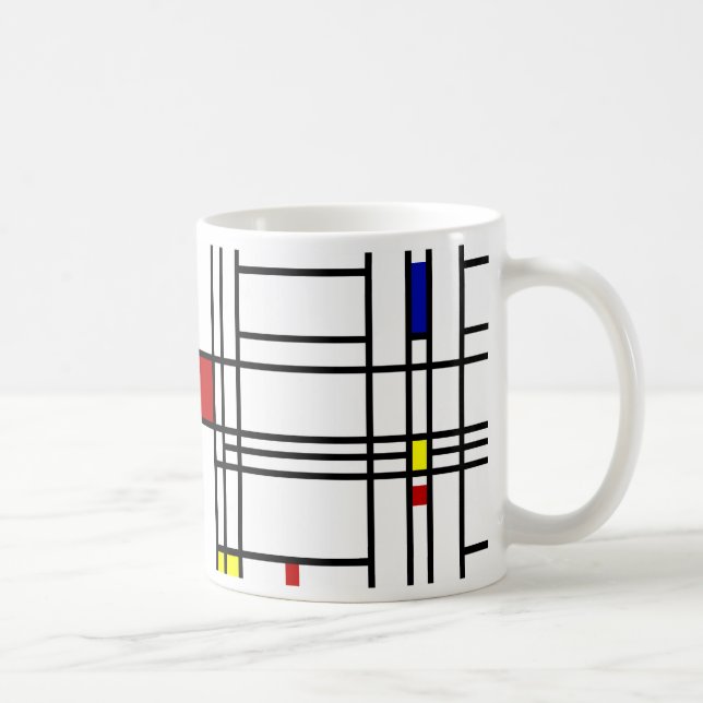 Caneca De Café Arte moderna de Mondrian (Direita)