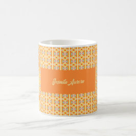 Caneca De Café Arte Moderna de Pixel Geométrico Padrão Perfeito