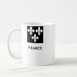 Caneca De Café Arte Monocromática de Impressão Heráldica da Franç