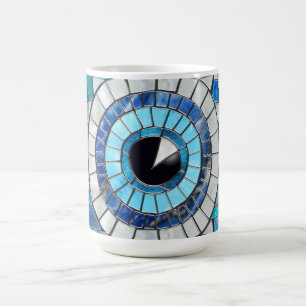 Caneca De Café Arte Mosaica Amuleta mau