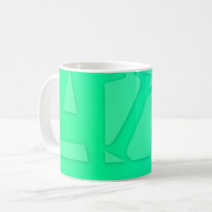 Caneca De Café Arte na tipografia verde