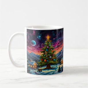 Caneca De Café Arte Natalina do Boneco de Neve Caprichoso