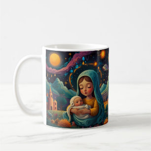 Caneca De Café Arte Natalina do Boneco de Neve Caprichoso