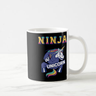 Caneca De Café Arte Ninja Unicórnio de Caratê Chute de Boxe Unicó