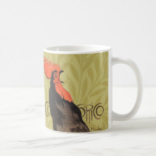 Caneca De Café Arte Novo do Galo Francês Antigo Steinlen