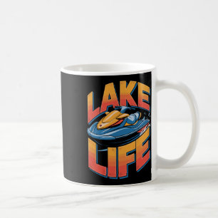 Caneca De Café Arte Ousada de Jet Ski na Vida no Lago Esporte Aqu