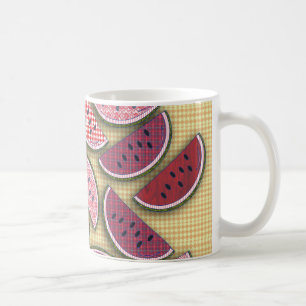 Caneca De Café Arte-Padrão das Melancias Frescas fazendas