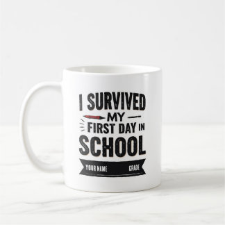 Caneca De Café Arte Personalizada do Primeiro Dia de Aula