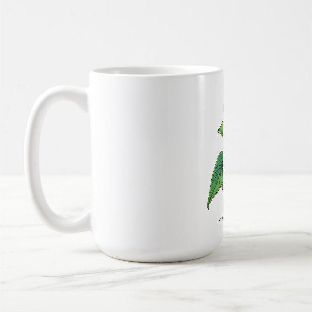 Caneca De Café Arte Pop de Planta Vibrante em Vaso (Esquerda)