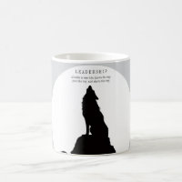 Arte Pop Liderança Lobo Uivando Cinza Preto