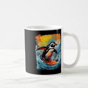 Caneca De Café Arte Pop Pássaro Zoo Vintage Surfando Pinguim 