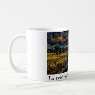 Caneca De Café Arte Pós-Impressionista Noite Estrelada Campo de T