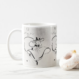 Caneca De Café Arte Preto e Branco Jane Avril por Toulouse Lautre