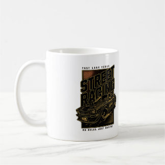 Caneca De Café Arte Retro de Carro Esportivo Fever da Pista Rápid