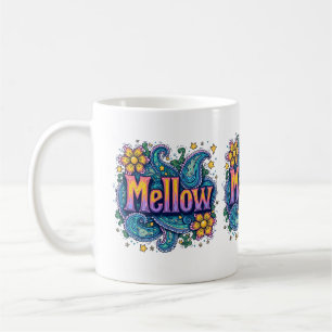 Caneca De Café Arte Retro Hippie "Mellow" Psicodélico Groovy