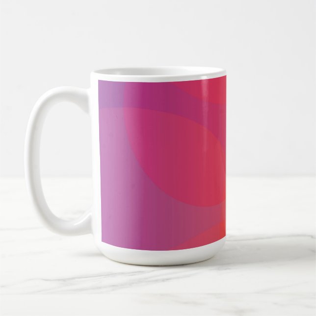 Caneca De Café Arte rosa, laranja, moderna, simples, legal, moder (Esquerda)