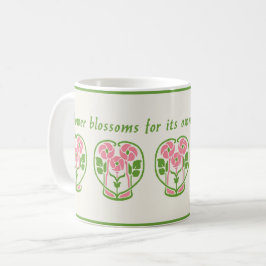 Caneca De Café Arte Rosa Nouveau Flores Café Mug