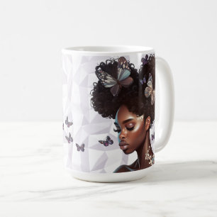 Caneca De Café Arte Serenidade Coroa de Borboleta