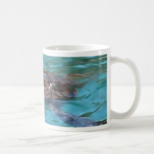 Caneca De Café Arte sobre a vida selvagem de tartarugas marinhas