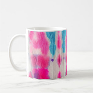 Caneca De Café Arte suja e perfeita, cores coloridas brilhantes.