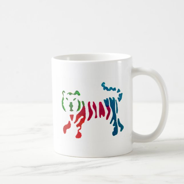 Caneca De Café Arte-tigre-striptease (Direita)