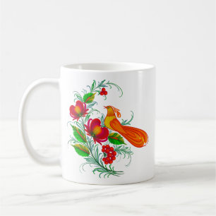 Caneca De Café arte tradicional ucraniano de Petrikivka