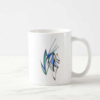 Caneca De Café Arte Tribal Abstrata Colorida Serena Tatuagem