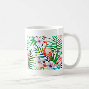 Caneca De Café Arte tropical flamingo