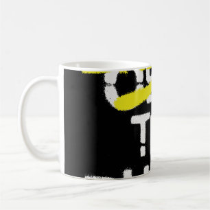 Caneca De Café Arte urbana quebra o grafite do stencil das regras