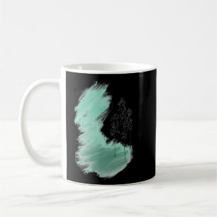 Caneca De Café Arte verde escandinava: simples horta moderna