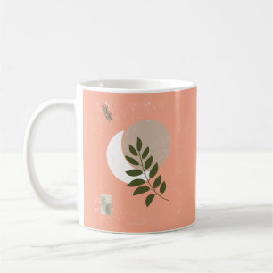 Caneca De Café Arte Verde Minimalista