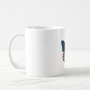 Caneca De Café Arte Vetorial Borboleta da Paz Patriótica Vintage_