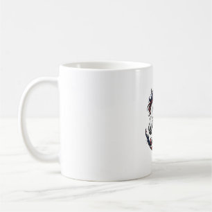 Caneca De Café Arte Vetorial de Xilogravura Vintage de Cavalo Pat