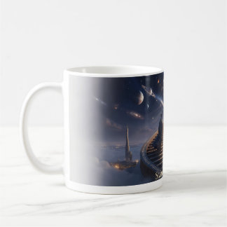 Caneca de Café Arte Viagem Cósmica Escadaria para 