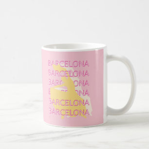 Caneca De Café Arte Viagem de Barcelona, Espanha, Arte Viagem, Ro