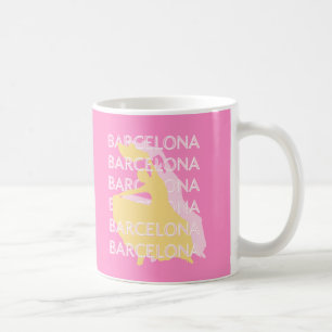 Caneca De Café Arte Viagem de Barcelona, Espanha, Arte Viagem, Ro