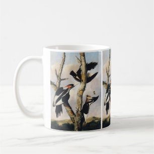Caneca De Café Arte Vintage de Audubon do Pica-Pau-Bico-de-Marfim
