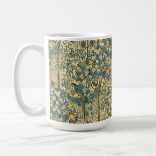 Caneca De Café Arte Vintage de Walter Crane Arara e Fruta Cítrica