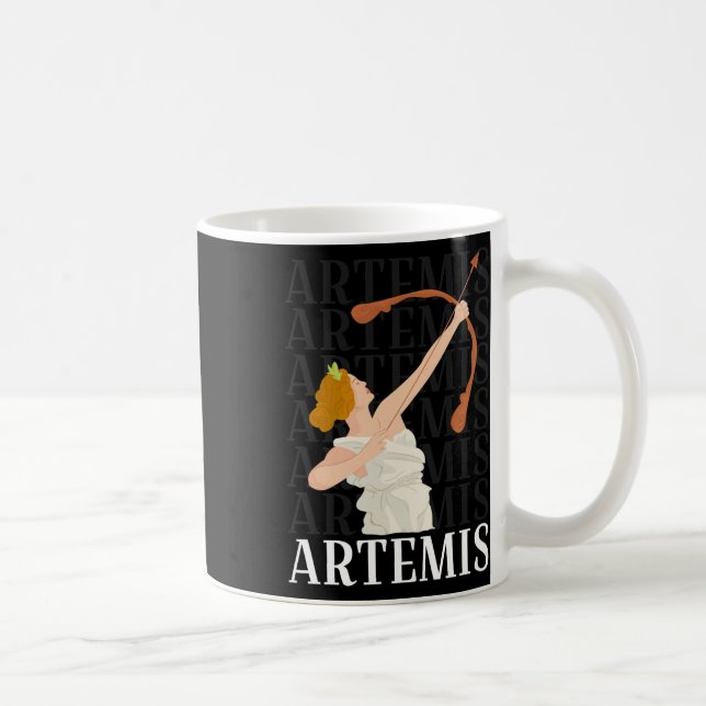 Caneca De Café Artemis Deusa Da Caça E O Mito Grego Da Lua (Direita)