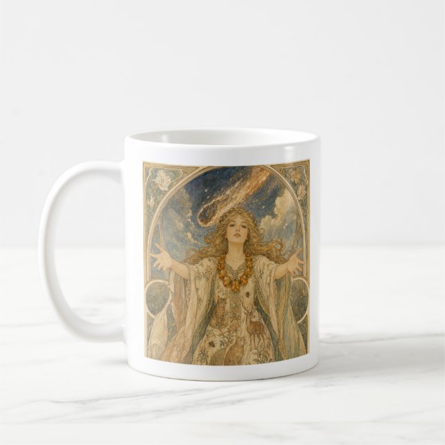 Caneca De Café Artemis do Céu - Senhora dos Animais (Esquerda)
