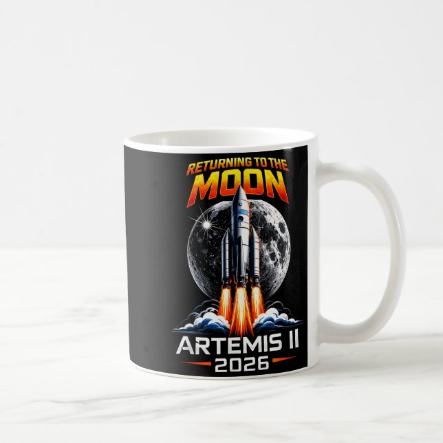 Caneca De Café Artemis ii de volta à lua 2026 presente para homen (Direita)
