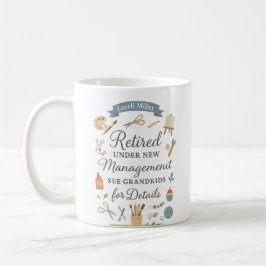 Caneca De Café Artes e Artesanatos de Tipografia de Aposentação P
