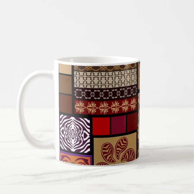 Caneca De Café Artes indianas, conjunto criativo mega uniforme. (Esquerda)
