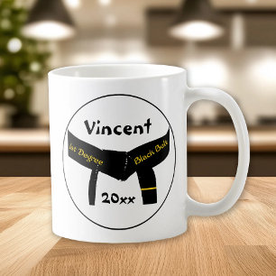 Caneca De Café Artes Marciais Cinturão Preto De 1 rua Grau