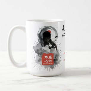 Caneca De Café Artes Marciais Coração Inquebrantável Samurai