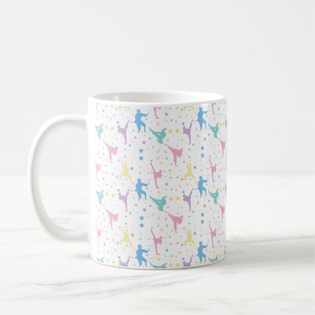 Caneca De Café Artes marciais Karate Abstrato Stars Sparkles (Esquerda)