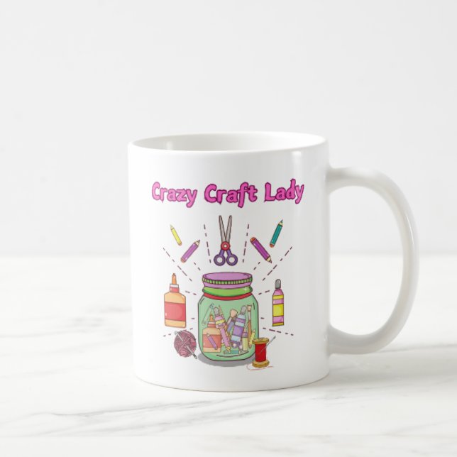 Caneca De Café Artesanato louca Lady Mug, café para ela, presente (Direita)